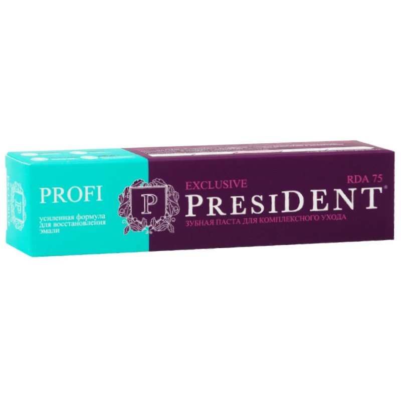 Toothpaste PRESIDENT PROFI Exclusive (75 RDA) 50 ml fmcg distributor required