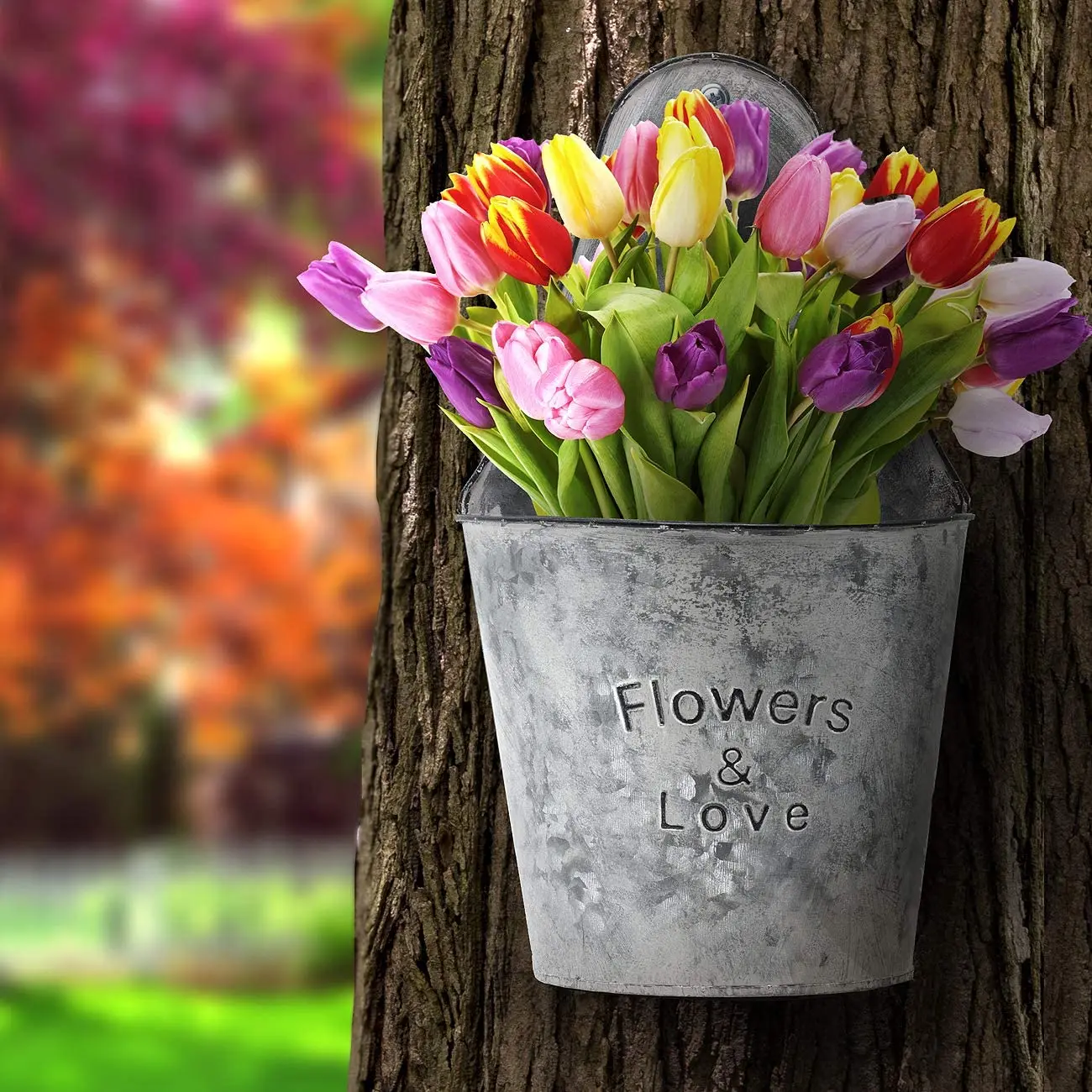 Цветочная Оцинкованная железная ваза для цветов и стен с принтом роз идеально подходит украшения дома сада