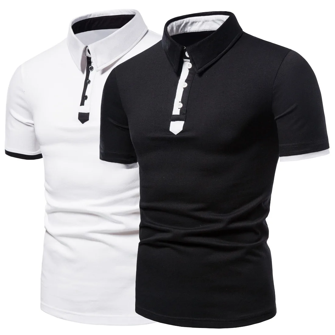 Wholesale Custom Logo Cotton Blank Black Polo Plain Tee Shirts Summer Cooling  Casual Shirts for Men by Standard International