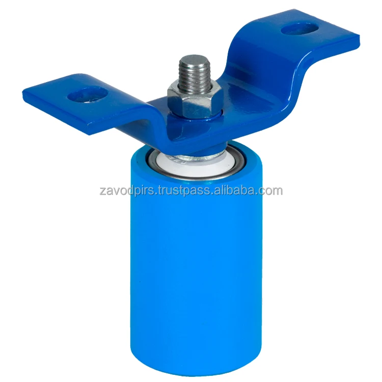 Upper and lower deflector rollers support for direction of movement of conveyor belt, conveyor roller