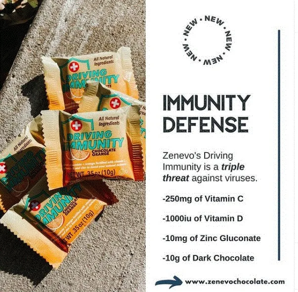 Шоколадные квадраты Zenevo для вождения иммунитета