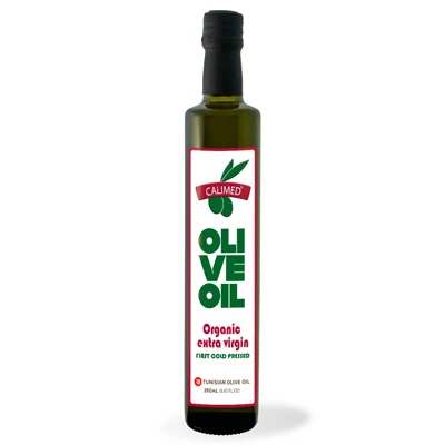 Tunisian Organic Extra Virgin Olive Oil. Wholesale Olive Oil in 250mL Dorica Dark Green Glass Bottle.