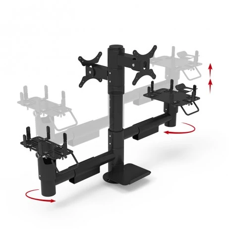 Tech Lab Pole Mount Stand Mounting Solutions for Pos Commercial Display System Rotate 360 Around the Pole be Adjustable