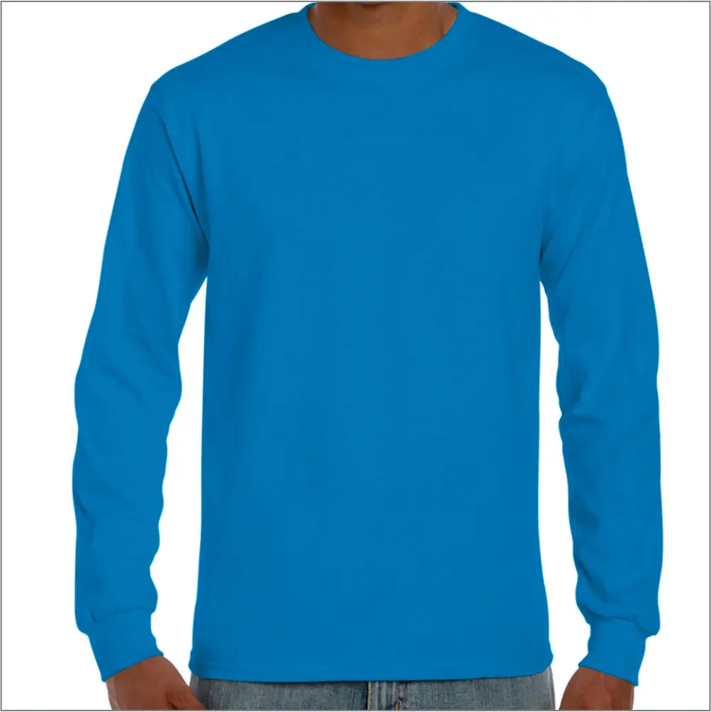 Plain  long sleeve unisex men t shirt with logo custom print men quick dry long sleeve t-shirt