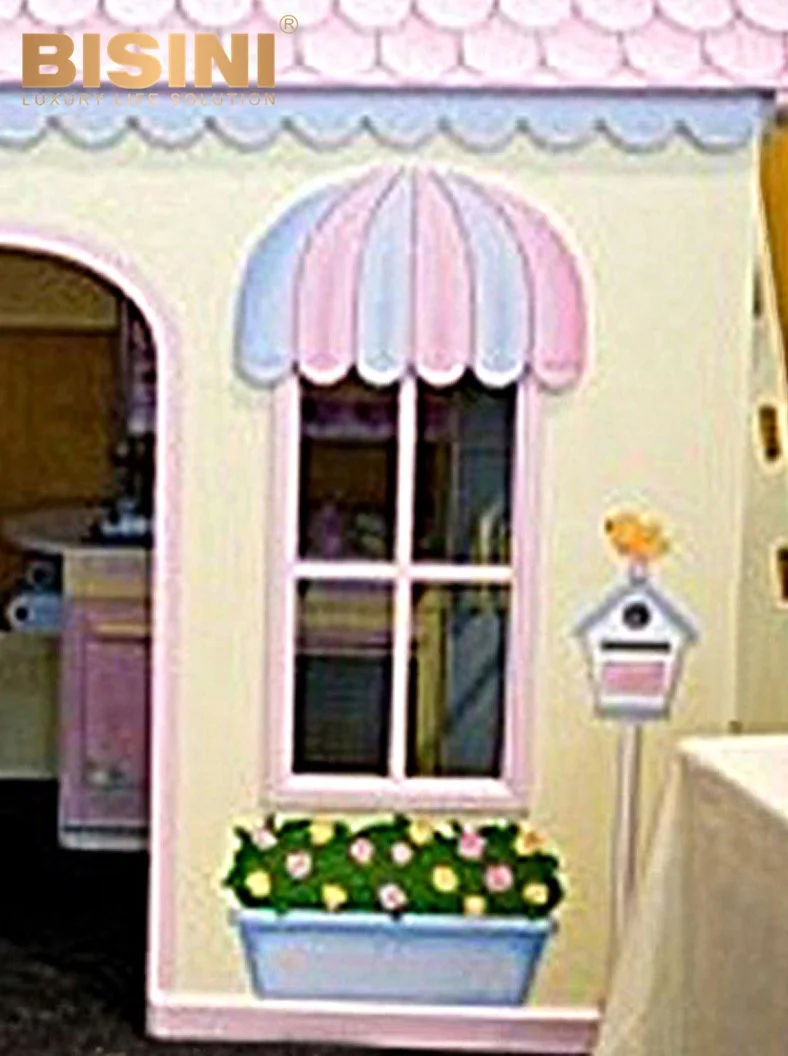 Exquisite House Design Colorful Kids Bed Girl Bedroom Double Decker Bed for Children