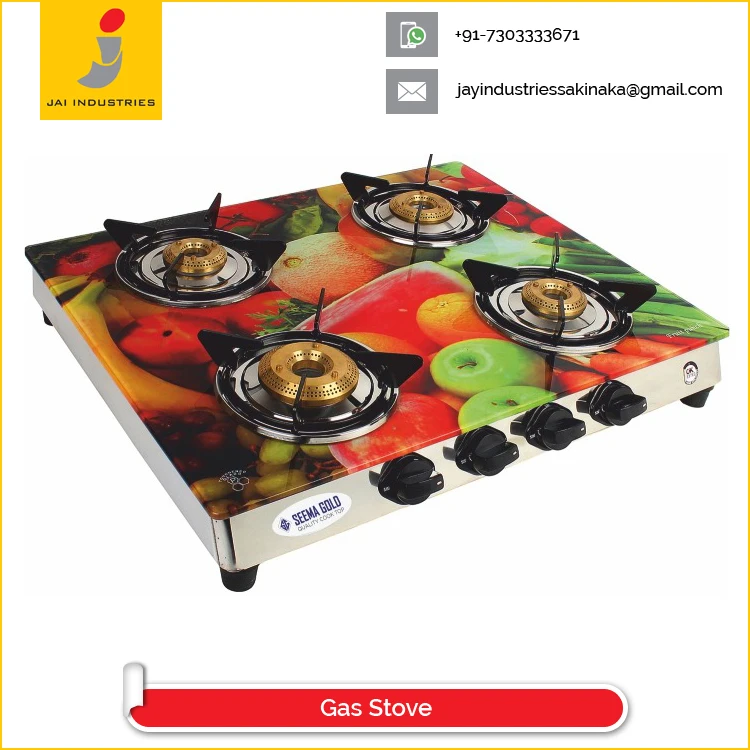 
Premium Design Glass Surface 4 Burners Gas Stove from Indian Seller 