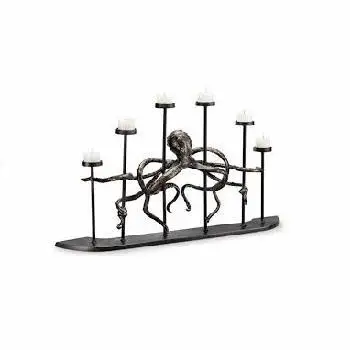 LOW PRICE BEST SELLER OCTOPUS SHAPE TEA LIGHT CANDLE HOLDER HANDMADE DESIGN CANDLE STAND COST EFFECTIVE ALUMINIUM CANDLE HOLDERS