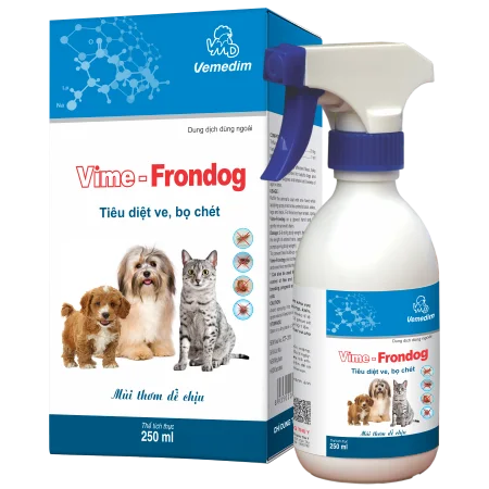 Fipronil Spray for dog, cat flea and tick prevention, Vime - Frondog