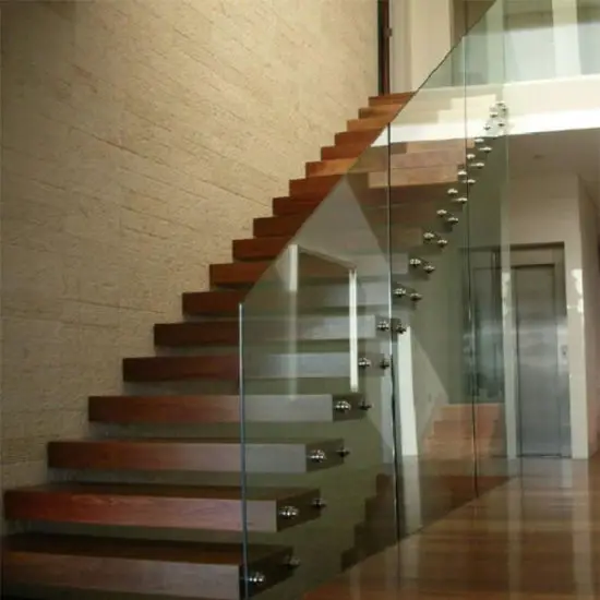 Interior Invisible Stringer Floating Stairs Oak Floating Staircase