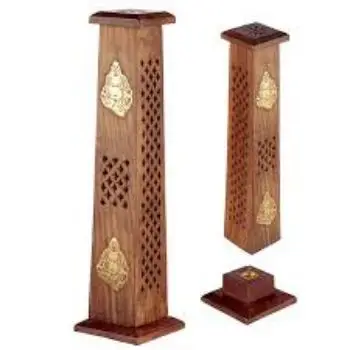 Arabic style  Mango Wood Incense  sticks cone  Burner Tower  holder ash catcher at best wholesale price muslim ramadan  box