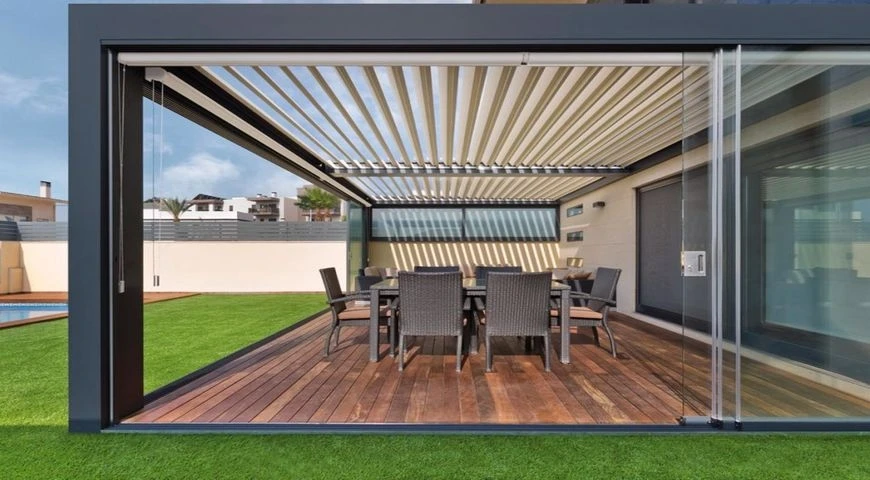 Automatic Motorized Rolling Roof System With Double Motor Aluminum Bioclimatic  - Special Concepts Bring Exclusivity