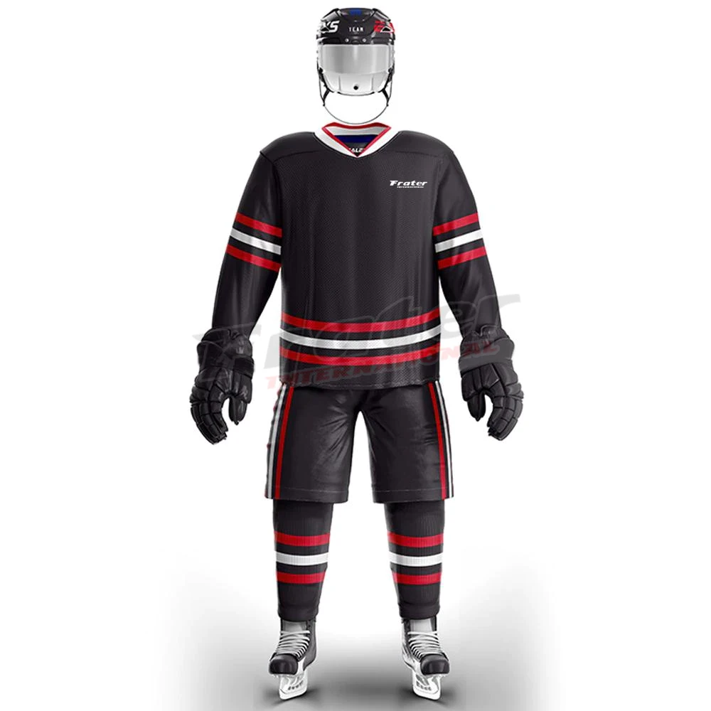 Оптовая продажа высокое качество индивидуальная форма для хоккея с шайбой сублимационной печатью новый дизайн