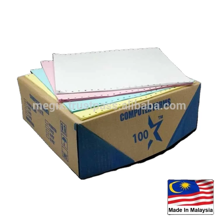 Высококачественная копировальная бумага для печати, 100% целлюлоза, пустая безкарбоновая бумага для точечного матричного принтера