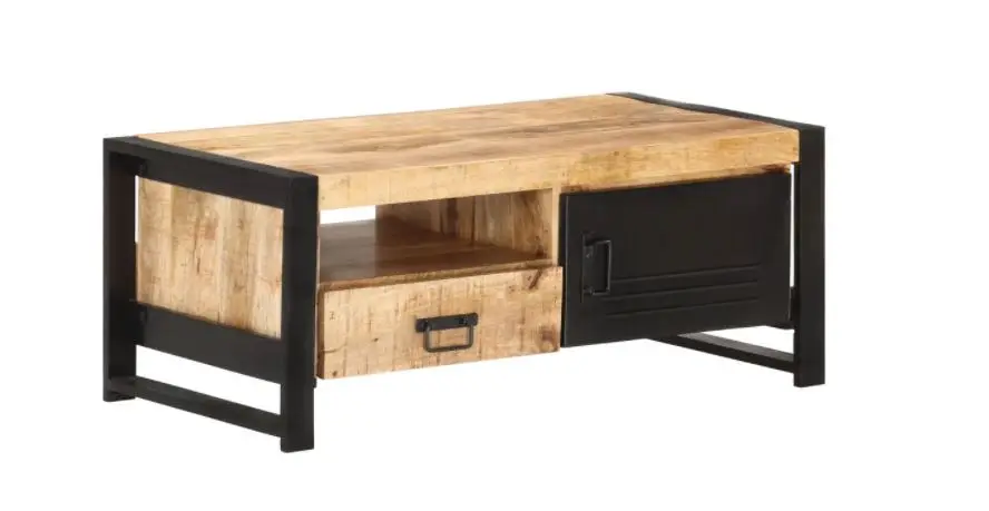 Best new Coffee tables of Nesting Solid smart coffee table Top Rustic  modern coffee table For Living Room Furniture