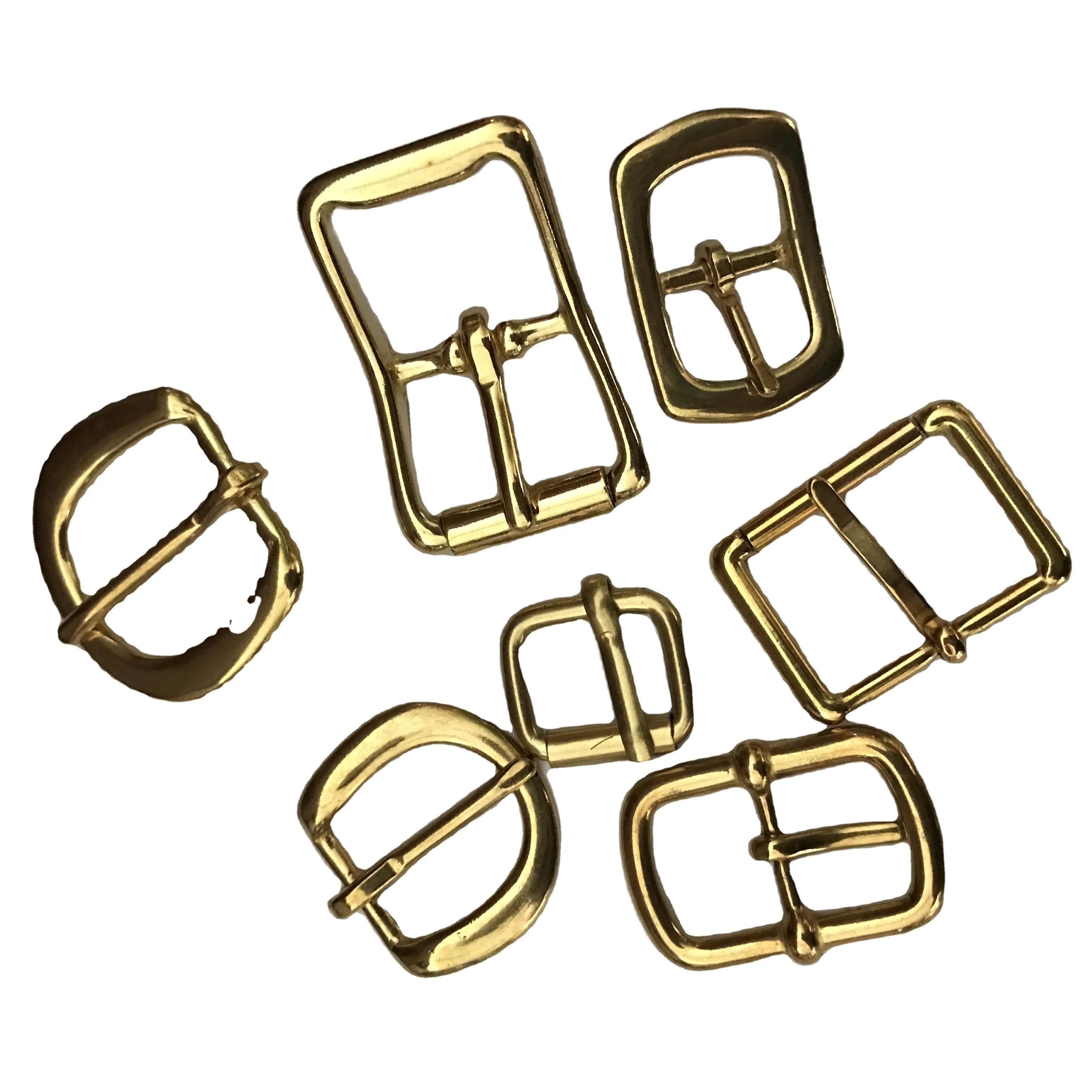 Solid brass adjustable buckle for dog collar brass buckle leather belt solid brass buckle