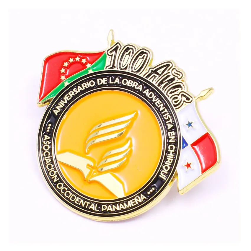 custom national country epoxy ecuador flag lapel pin