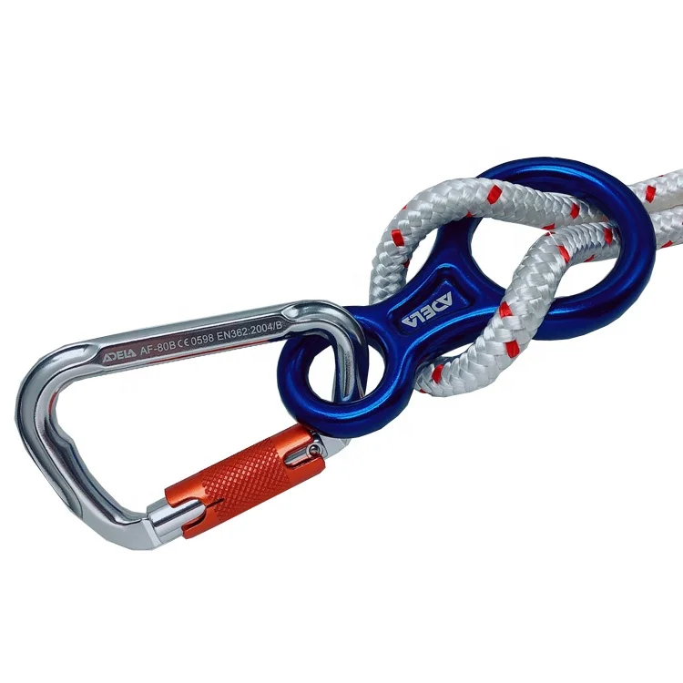 ADELA Aluminum Carabiner Hook Key Type Climbing Outdoors Fall Protection Twist Lock Design