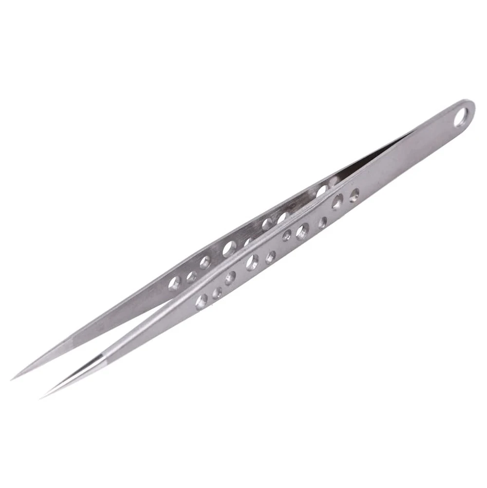 Diamond grip eyelash tweezers with custom logo False Eyelashes & Tools Best Quality Fiber Tips Tweezers