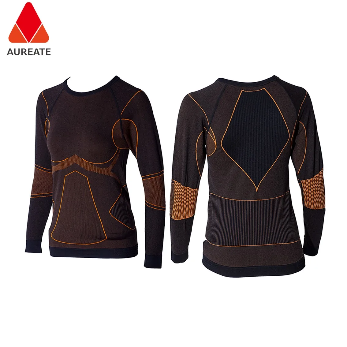 Бесшовное бесшовное женское термобелье с капюшоном