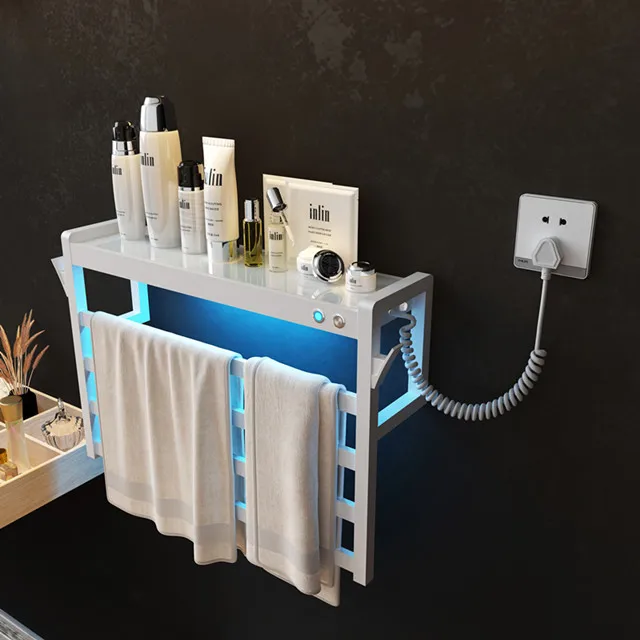 
Deluxe Edition R-101A Series electric heated drying rack towel warmer Smart electric towel rack White/Black 45W 