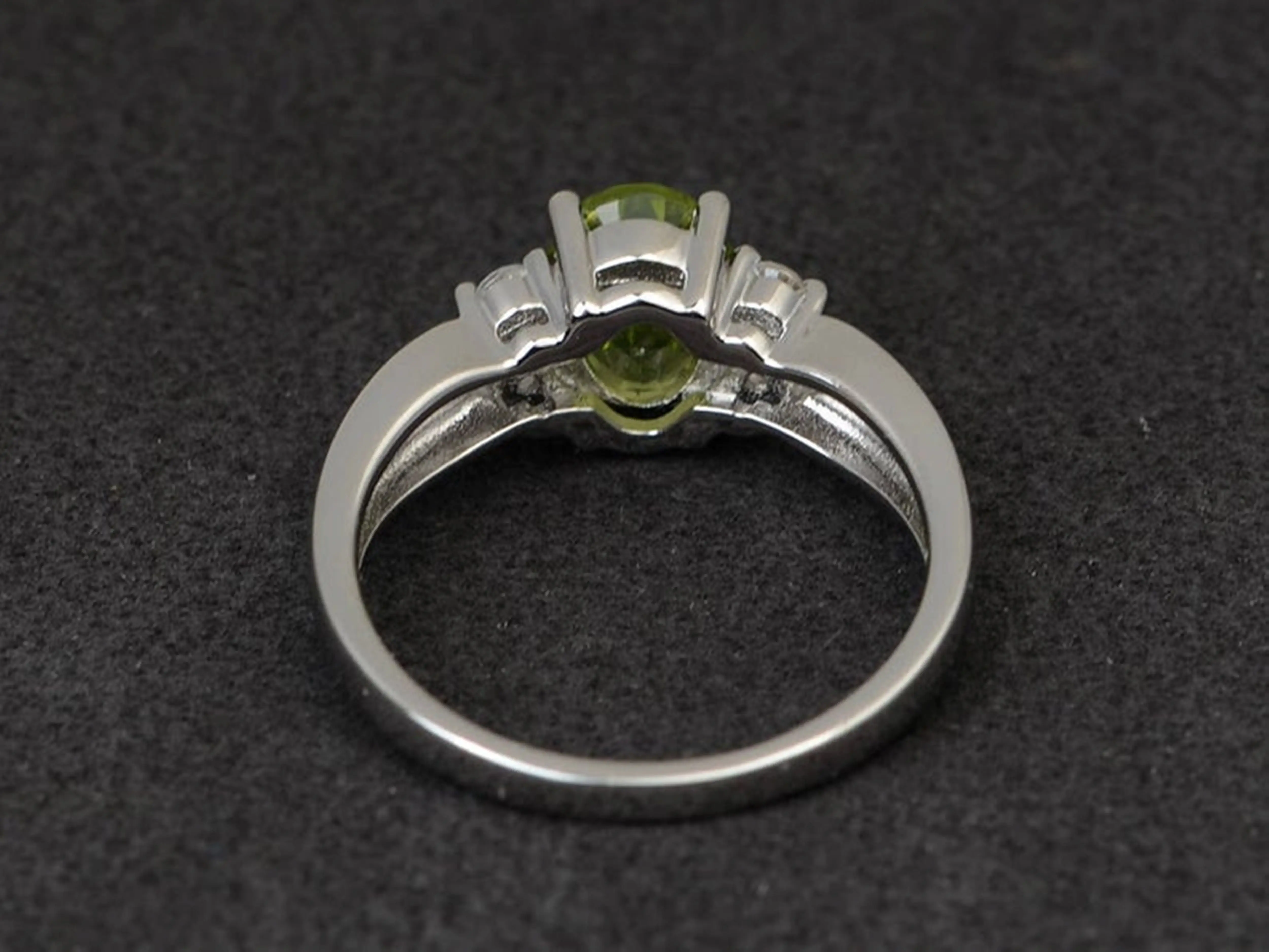 Кольцо из натурального кварца с Перидотом кольцо серебра 925 пробы камнем для удара по месяцу рождения кольцо-солитер зеленым ювелирное изделие ручной работы подарок