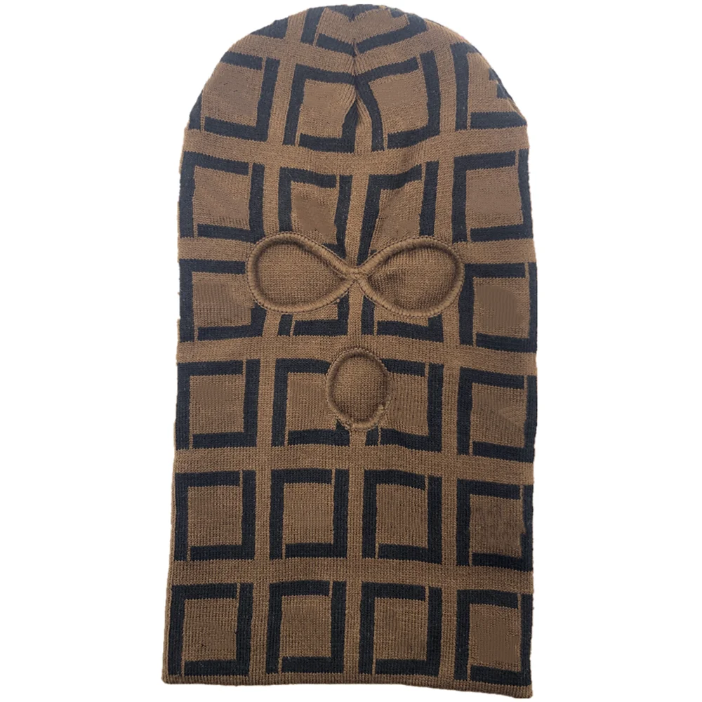 
Wholesale Acrylic Knitted Mens Sports skull Face 1 2 3 Three Hole Black Ski mask hood Embroidery Logo Neon Custom Balaclavas 