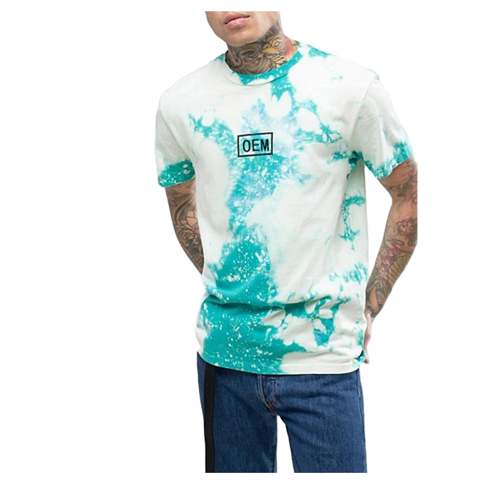
100% Cotton Men T Shirt Solid Custom Logo Printing Clothing Black Color Wholesale tie dye sublimation t shirt 