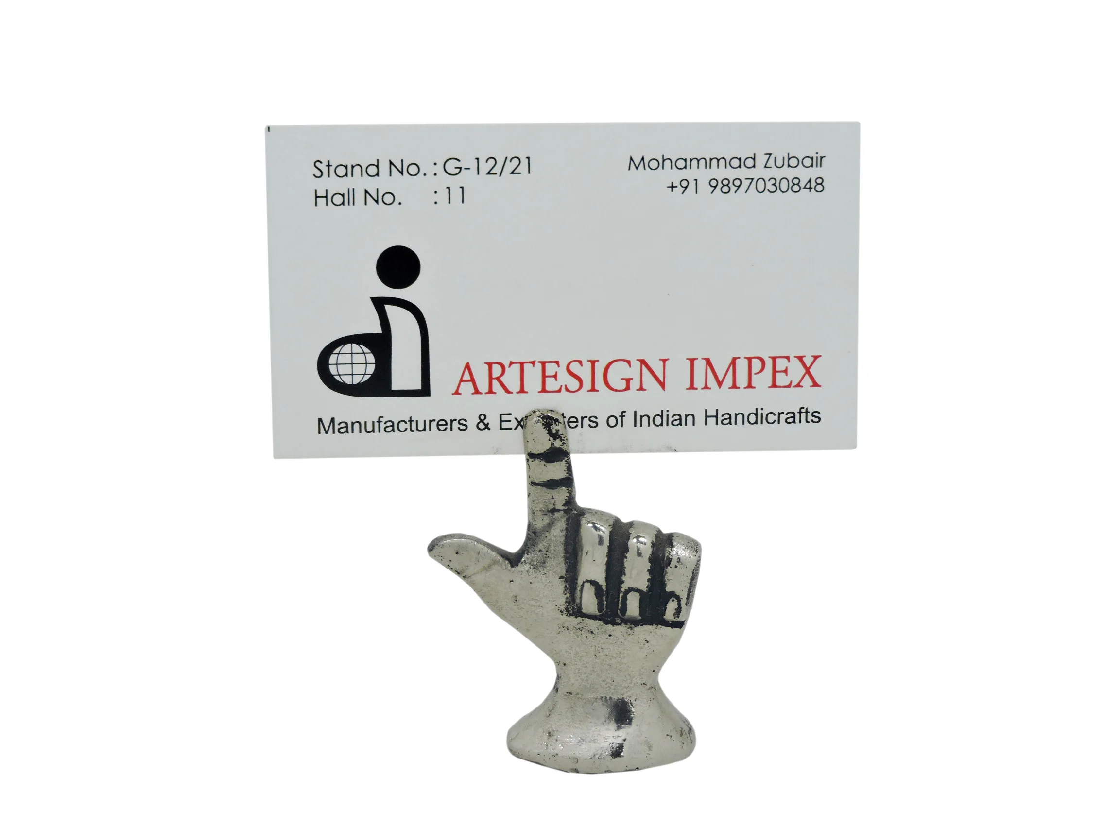 Держатель для карт со звездами из алюминия металла с никелевым покрытием серебристого цвета