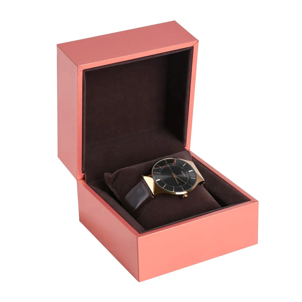 unique custom logo luxury leather plastic storage gift package box for watch box