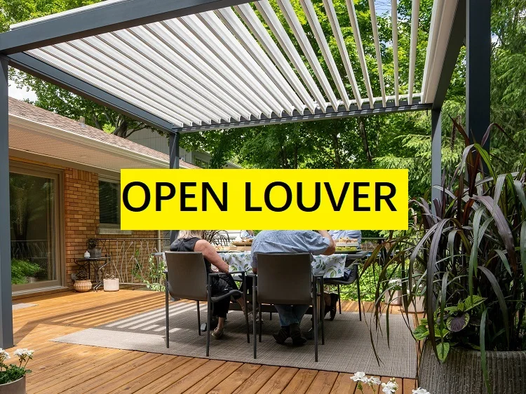 Outside glass opening skylight salon sunroom outdoor gazebo pergola with roof