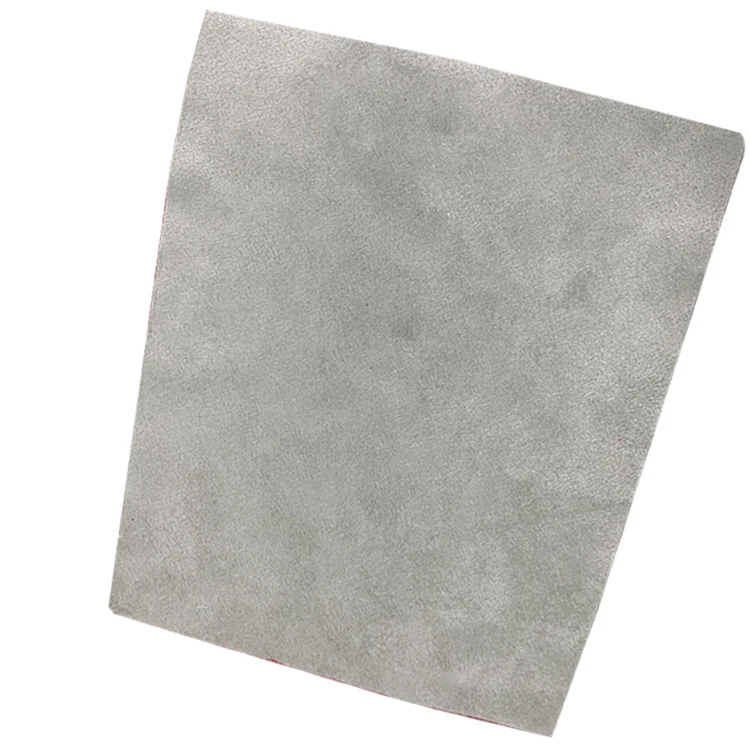 Artificial nubuck leather 1.5m width and 0.7mm thicknees grey color for furniture