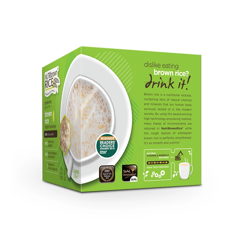 NutriBrownRice Oat with Soy Lecithin Brown Rice Instant Beverage Lightly Sweetened With Natural Brown Sugar