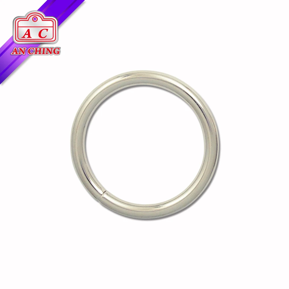 Sliver Metal Round Shape O Ring With DIA 3 mm