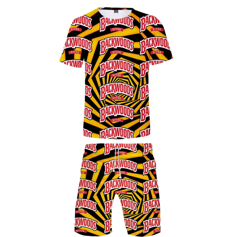  Забавные Foods глуши мёд Berry комплекты из двух предметов для мужчин 3D футболки + шорты костюмы вещей; Сезон лето футболка модная мужская одежда