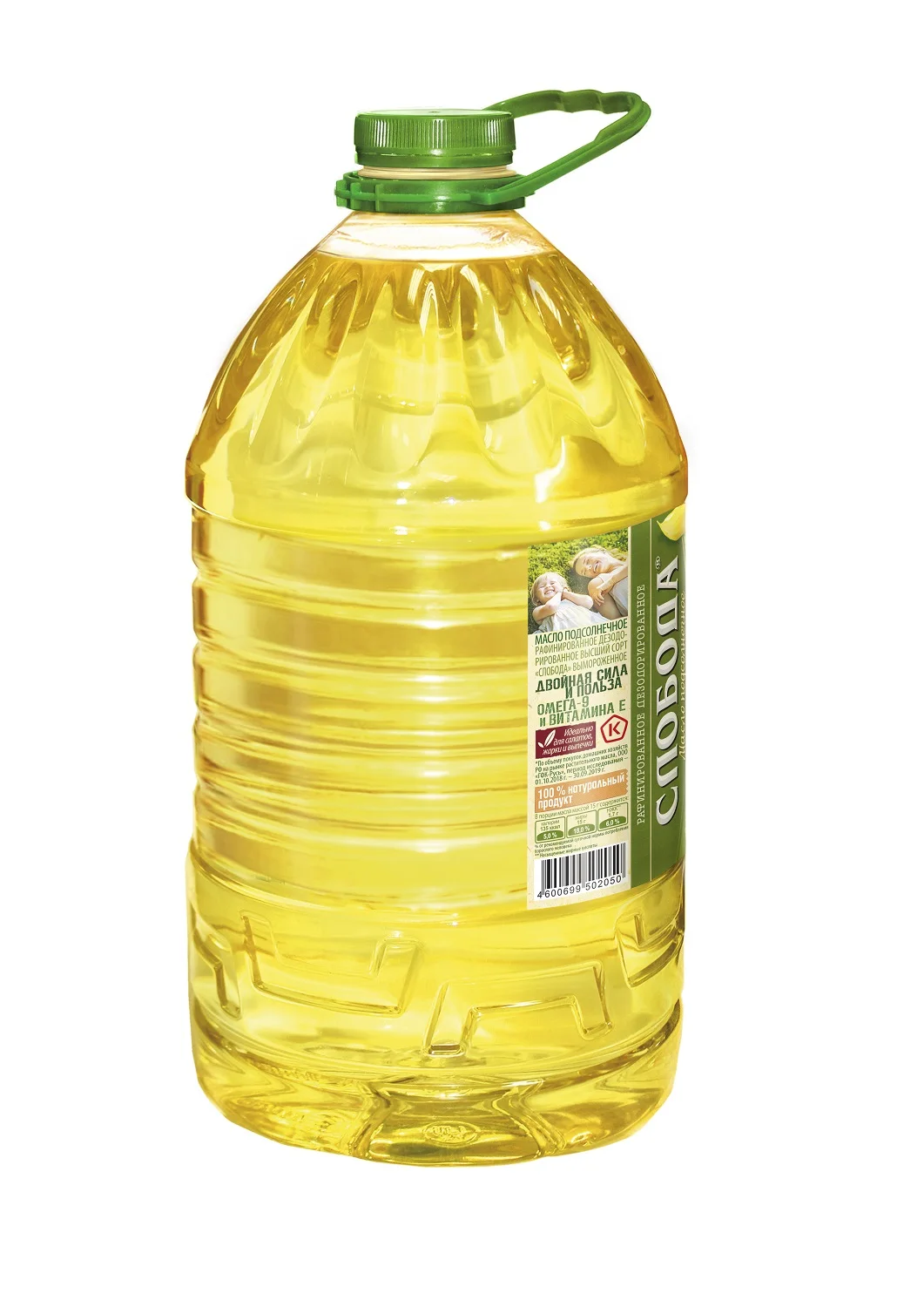 Ароматизированное подсолнечное масло SLOBODA, 5 л, органическое натуральное кулинарное подсолнечное масло