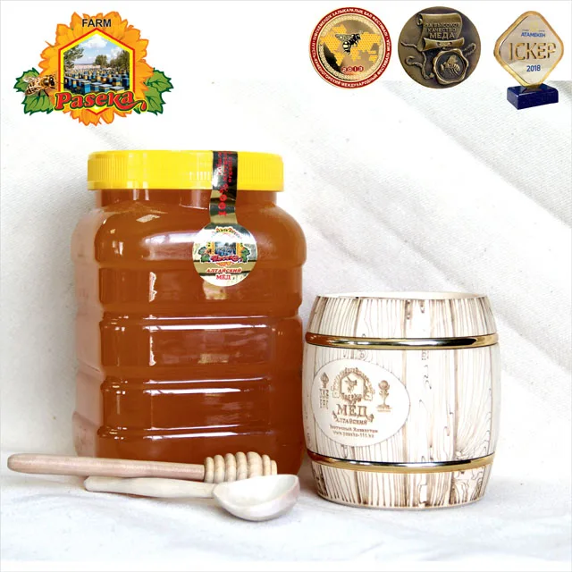  Оптовая продажа органического горного сырья натуральный мед Paseka Farm Altay Казахстан Bee собственное производство по заводской