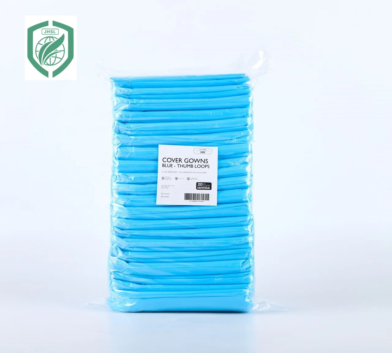 Factory Wholesale disposable CPE PE LDPE Waterproof gown thumb Loop Kitchen Aprons for adults