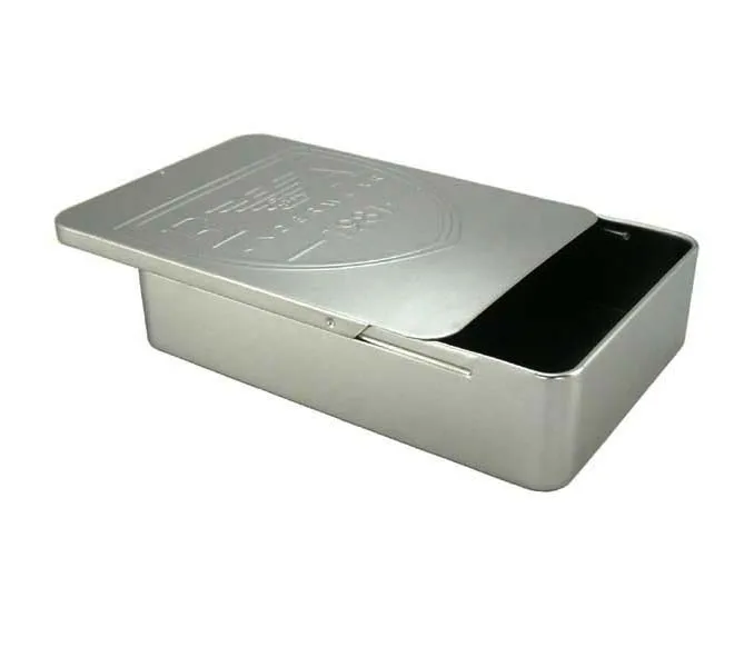 
slide top metal tin can box food grade for candy chocolate toys stationery 