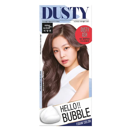 color hair dye Miseenscene Hello Bubble foam Black Pink Foam Hair Color hair Dye Coloring