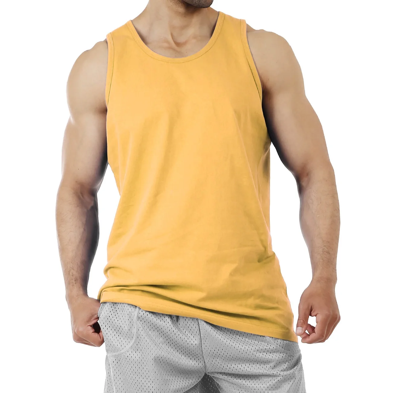 2021 Cheap Price Custom Summer Singlet Running Tops Cotton Men Gym Workout Tank Tops For Man From Bangladesh
