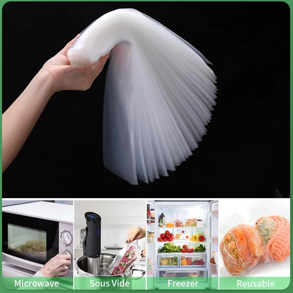 Food Vacuum Sealer -  Food Saver Vacuum Sealer - Fresh-Keeping Bag And Roll Film - Dry Pumping And Moist Pumping Mode