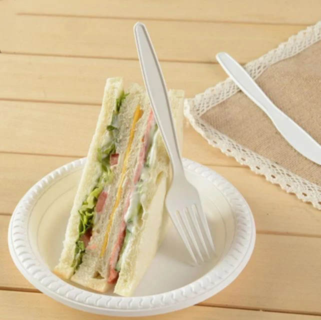 Manufacturer Hot Sale Disposable Plastic Cutlery Set Knife Spoon Fork For Dessert Kitchen Good Quality PLA Cutlery Tableware