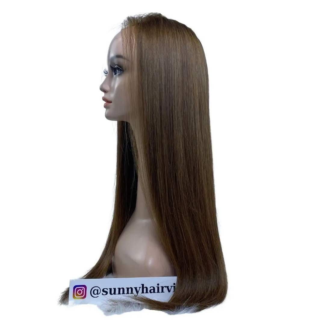 Long Thick Bone Straight Color Brown Wig Various Lengths From High Quality Vietnam Wig Manufacturer