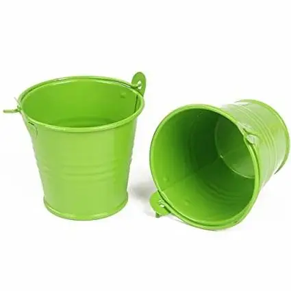  Ведро для цветов с ручкой Металлический горшок вырезами в форме сердца зеленый цвет железная ручка украшения дома и сада