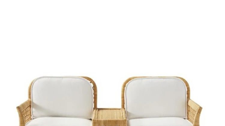 
2021 Indonesia Best Wicker Double Chair Furniture Outdoor Rattan Lounge Furniture Garden Chairs For Outdoor or Indoor Furniture 