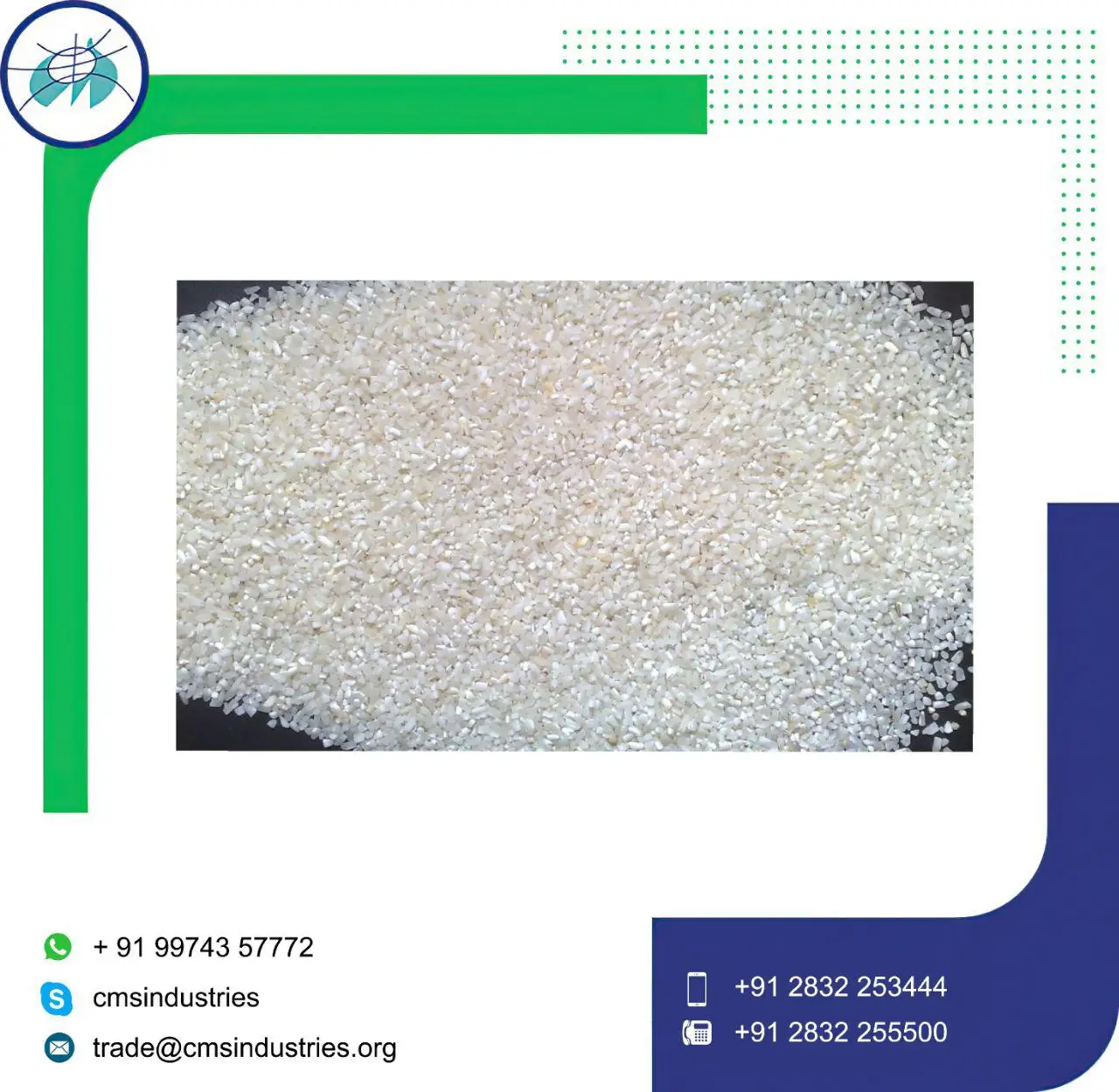  100% разбитого необработанного риса высшего качества