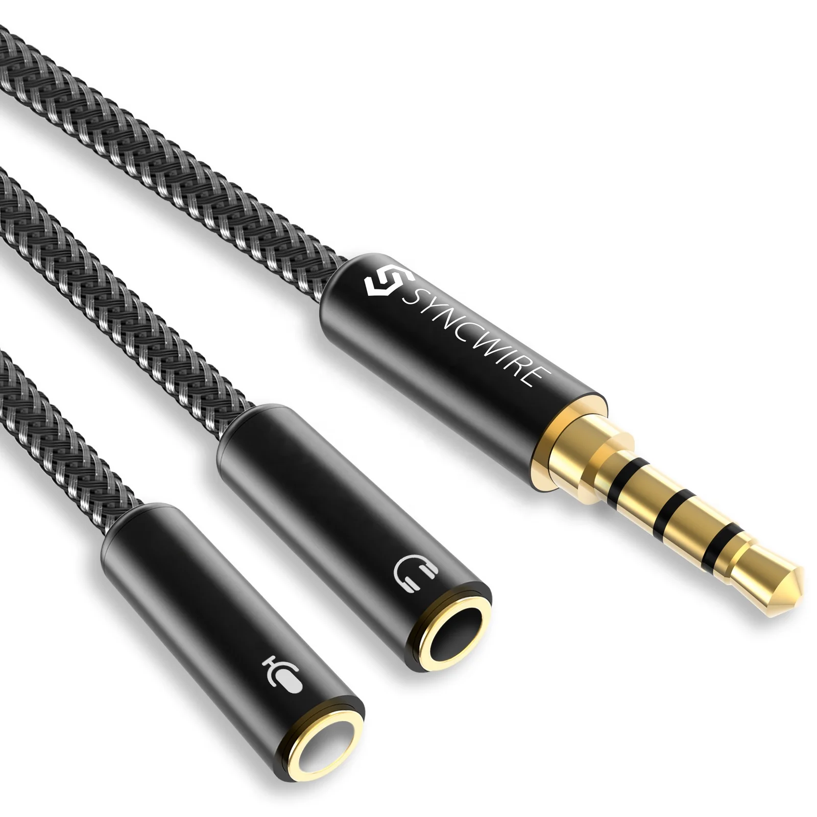 Syncwire Headphone Mic 3.5mm Splitter Cable