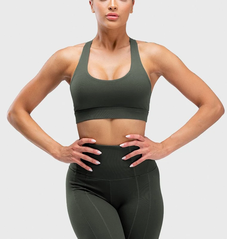 Breathable Nylon Spandex Workout Sport Fitness Bra for women