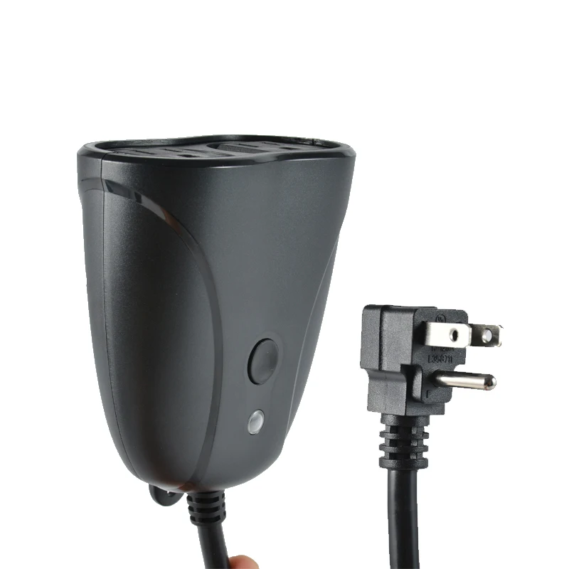MXQ WiFi smart outdoor plug US waterproof work with alexa google at home