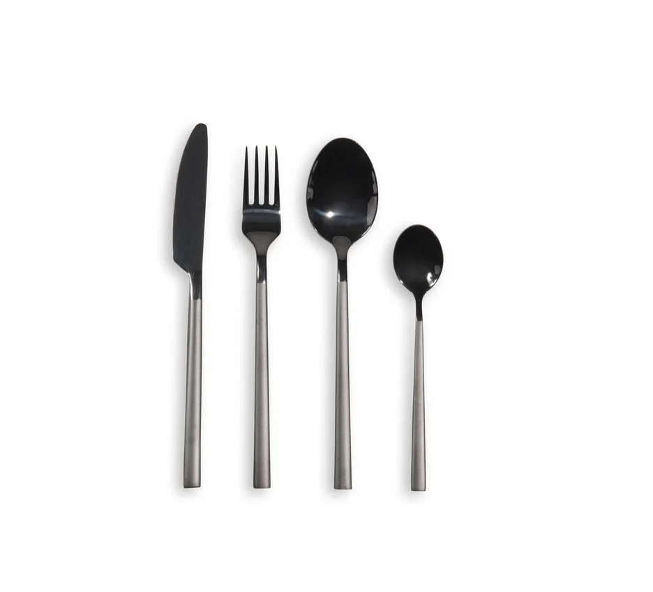 Gold Plated Cutlery Set of 5 New Hammered Design Metal Flatware Set For Wedding Used New Metal Cutlery Spoon An Fork